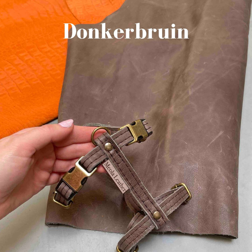 
                      
                        Donkerbruin tuig leren tuig handgemaakt y tuig hond
                      
                    