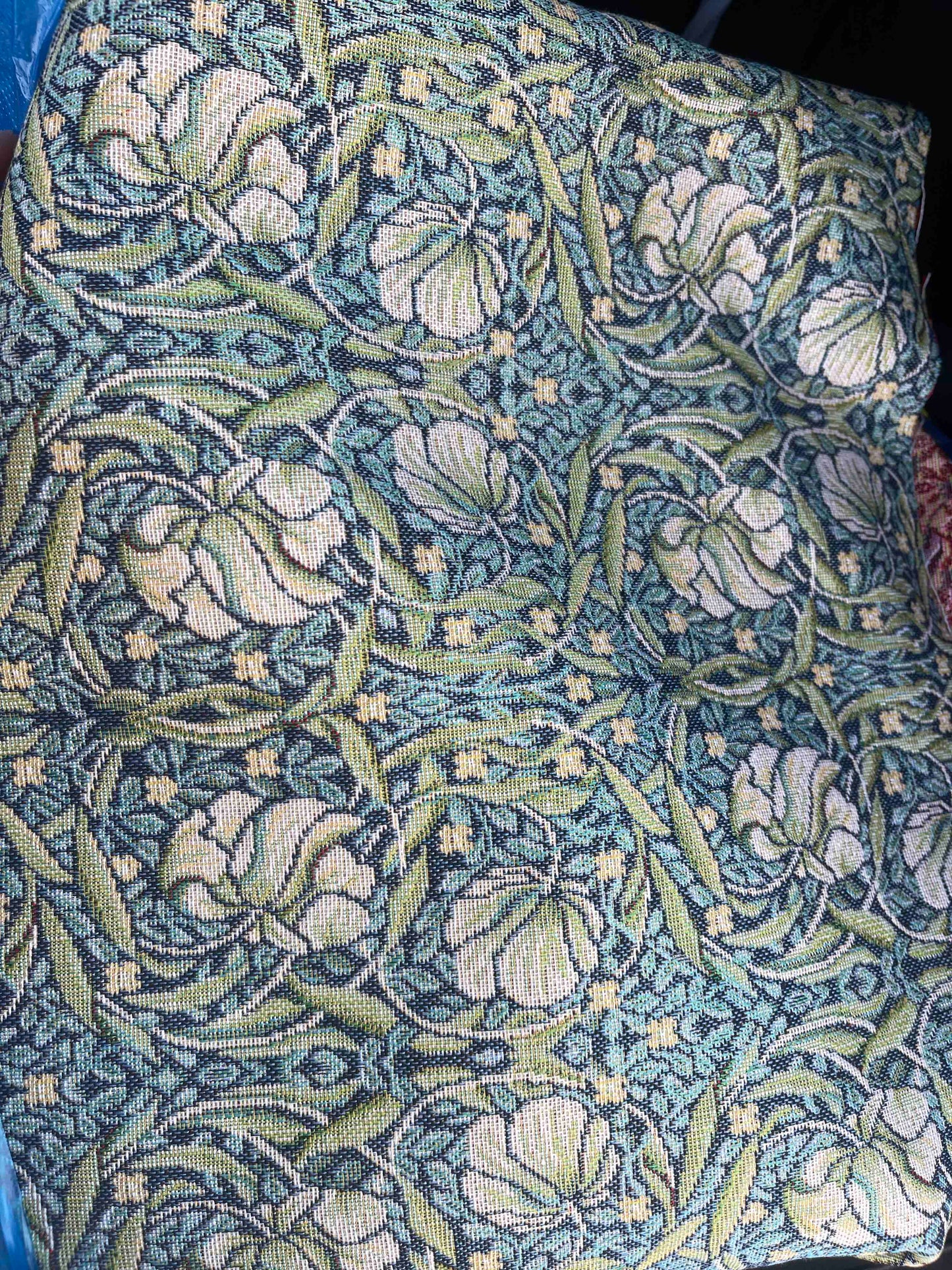 Hondenkussen luxe met leren naam van hond - bloemen thema