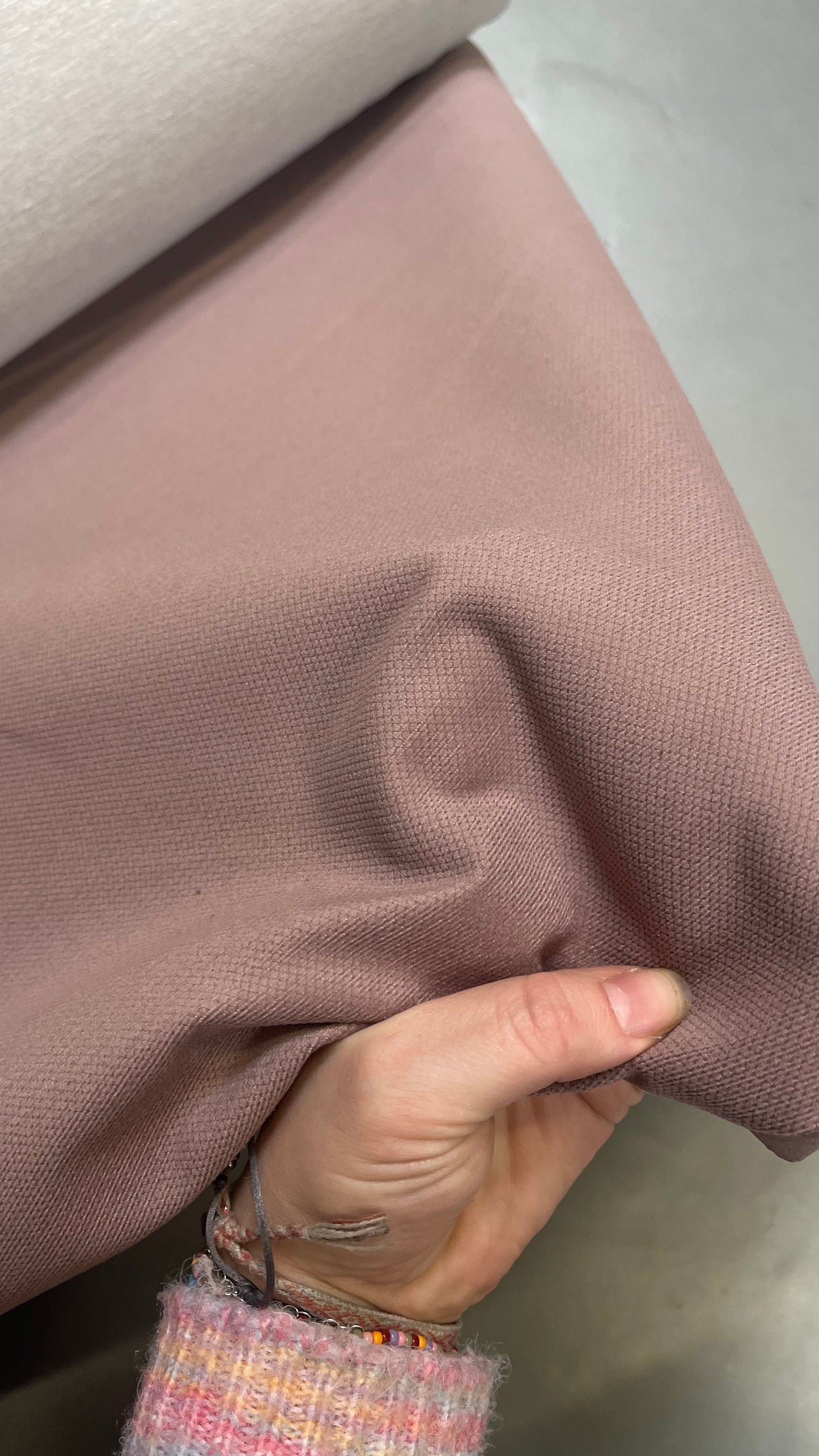 Hondenkussen luxe met leren naam van hond - oud roze