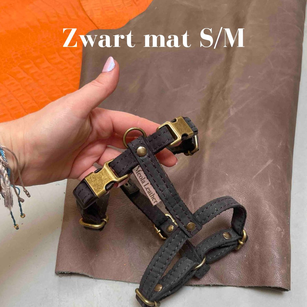 
                      
                        Zwart mat SM tuig leren tuig handgemaakt y tuig hond
                      
                    