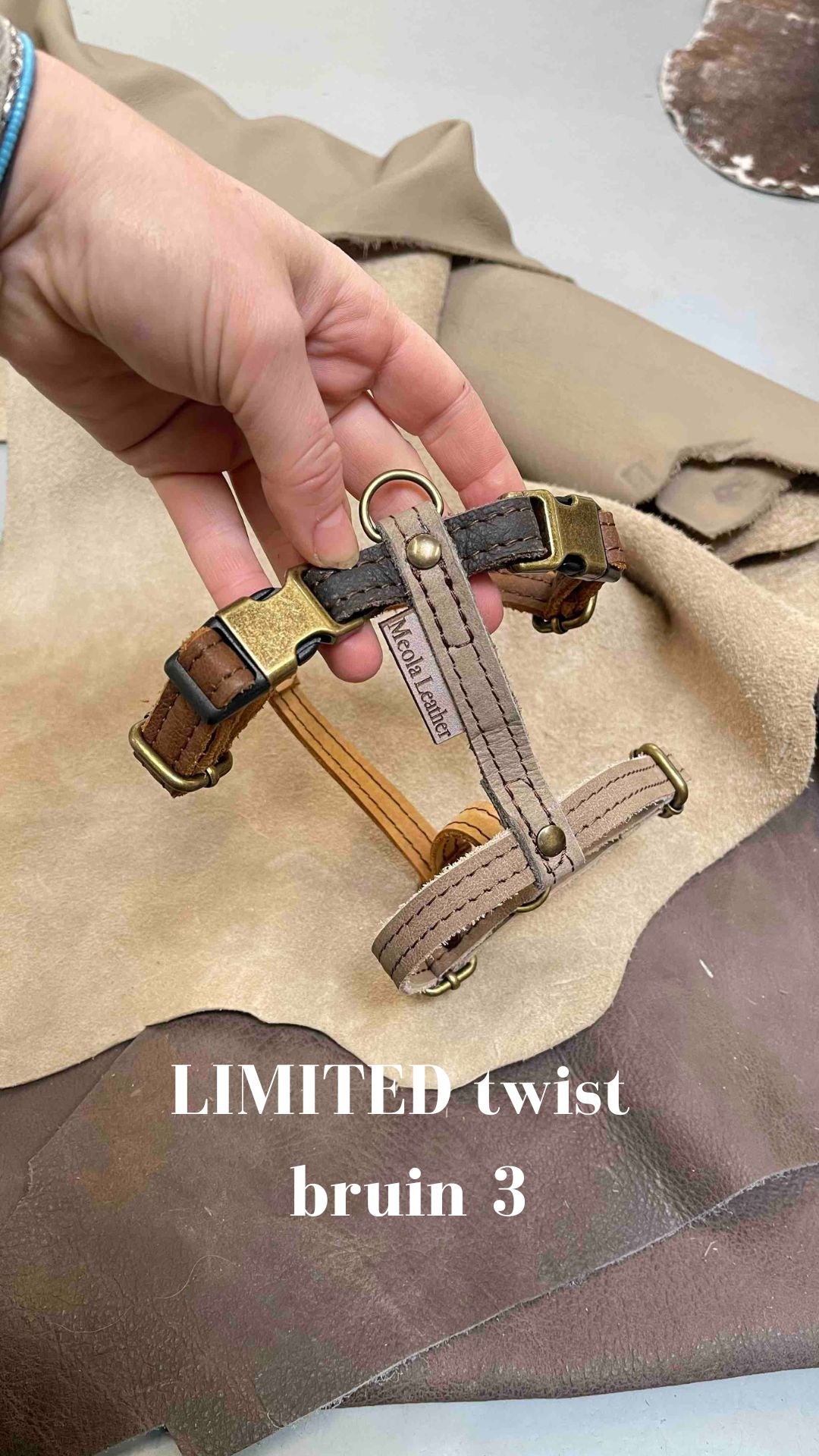 bruin_3 limited_hondentuig_harnas_hond_y_tuig_goed_passend_handgemaakt_leer_meola_leather_dogs lederen hondentuig