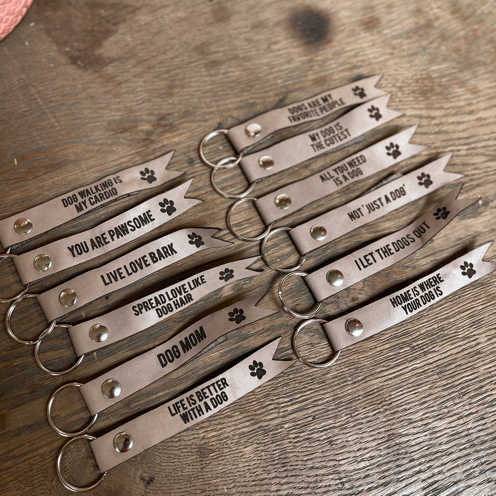 Leren sleutelhanger gepersonaliseerd